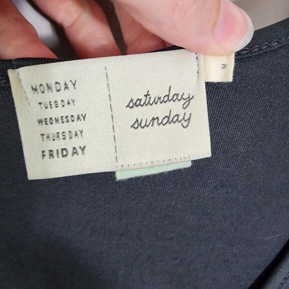 Saturday Sunday Anthropologie Jumpsuit M Wide Leg Gray - Picture 5 of 11